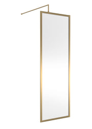 Nuie Framed Wetroom Screen 1950mm (All Sizes) in 760mm Brushed Brass (NWFF76BB)