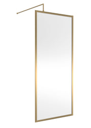 Nuie Framed Wetroom Screen 1950mm (All Sizes) in 900mm Brushed Brass (NWFF90BB)