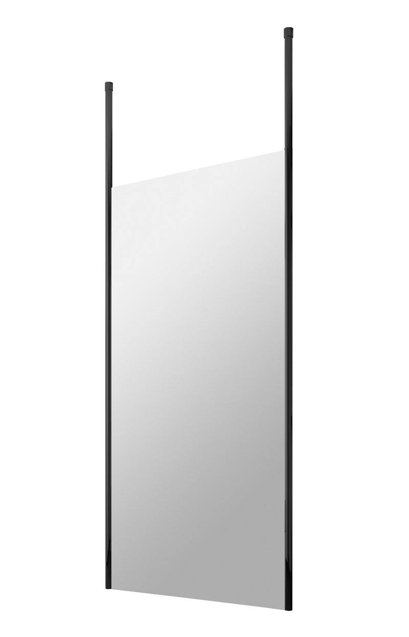 Nuie Framed Wetroom Screen with Ceiling Posts 1950mm (All Sizes) in 1000mm Matt Black (NWCP10BP)