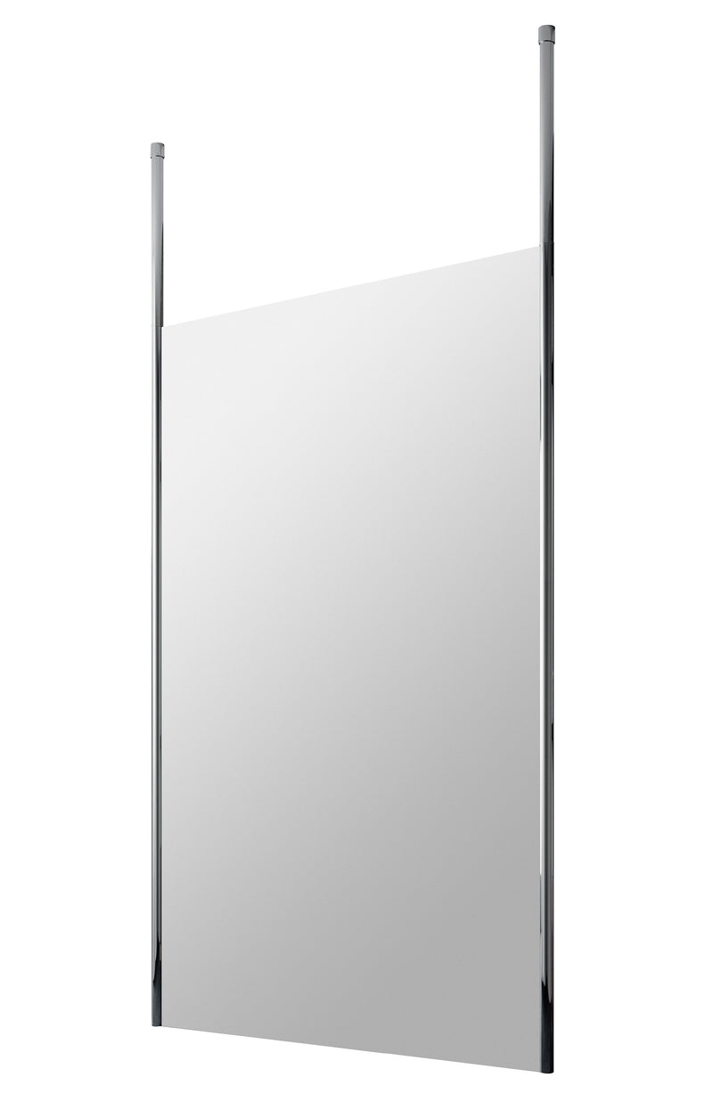 Nuie Framed Wetroom Screen with Ceiling Posts 1950mm (All Sizes) in 1200mm Chrome (NWCP12)