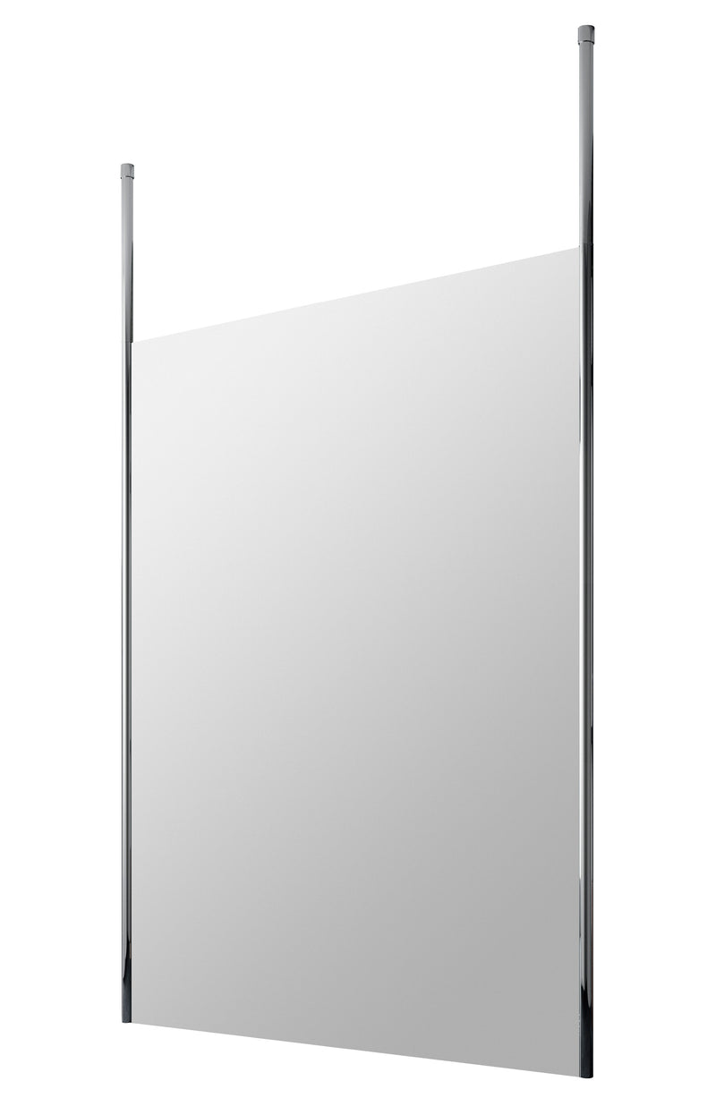 Nuie Framed Wetroom Screen with Ceiling Posts 1950mm (All Sizes) in 1400mm Chrome (NWCP14)