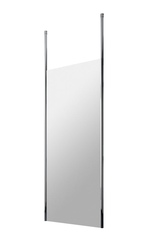 Nuie Framed Wetroom Screen with Ceiling Posts 1950mm (All Sizes) in 700mm Chrome (NWCP070)