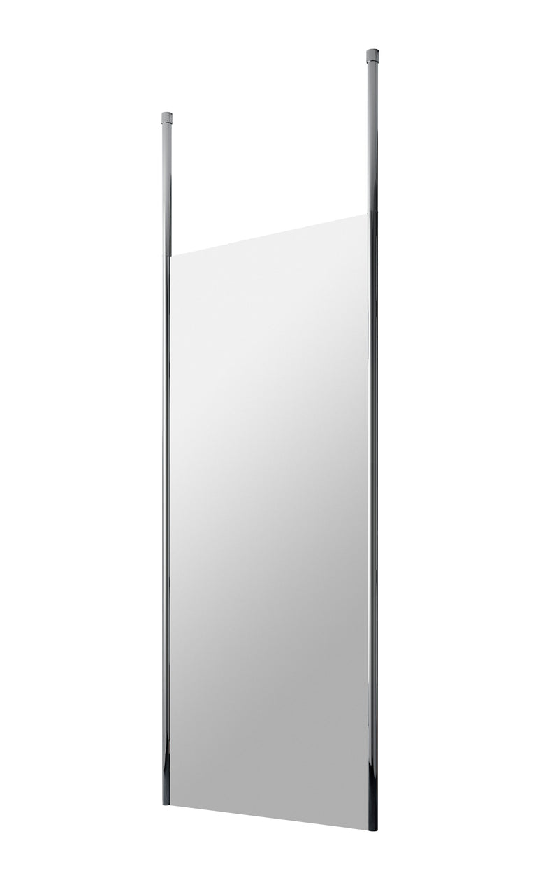 Nuie Framed Wetroom Screen with Ceiling Posts 1950mm (All Sizes) in 800mm Chrome (NWCP080)