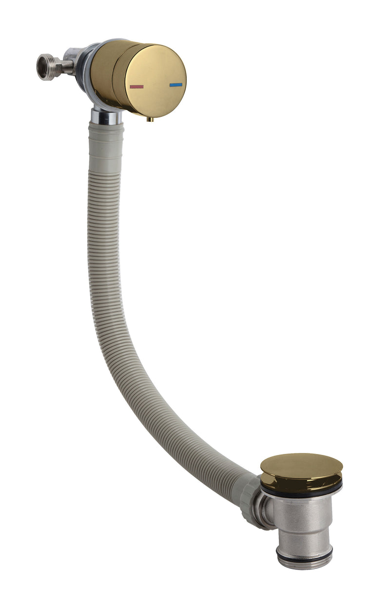 Nuie Freeflow Bath Filler Brushed Brass (E801)