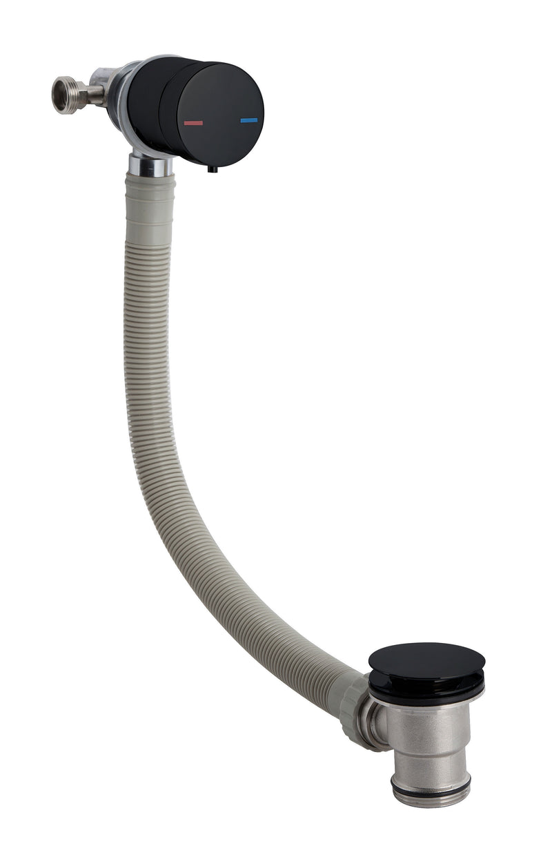 Nuie Freeflow Bath Filler Matt Black (E401)