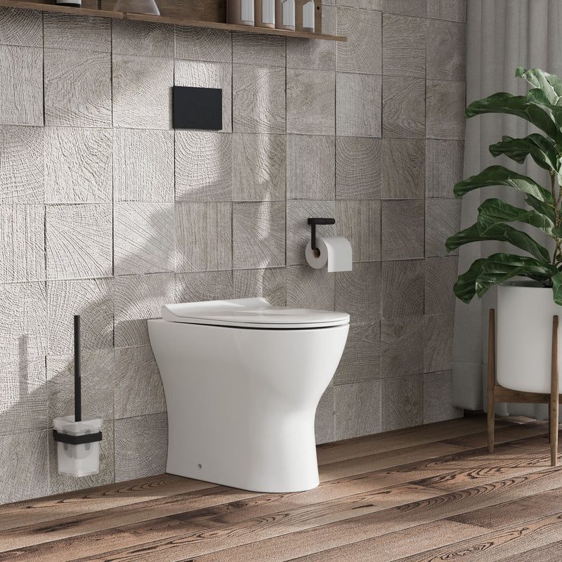 Nuie Freya round back to wall toilet pan lifestyle view