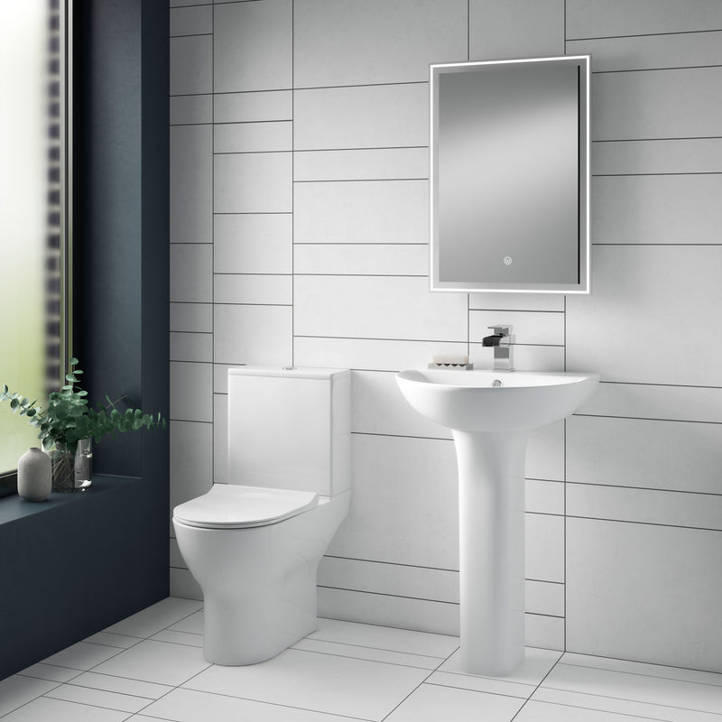 Nuie Freya short projection close coupled toilet lifestyle view