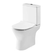 Nuie Freya short projection close coupled toilet with cistern and seat in white