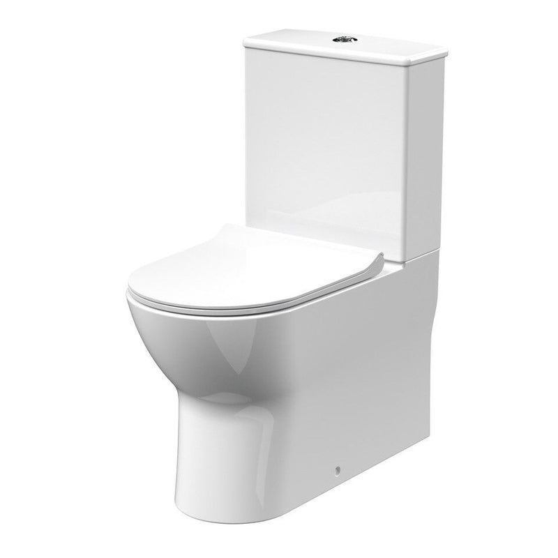 Nuie Freya close coupled toilet with cistern and seat in white