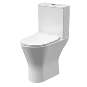 Nuie Freya rimless comfort height close coupled toilet with cistern and seat in white