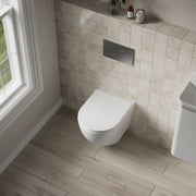 Nuie Freya wall hung toilet pan lifestyle view