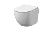 Nuie Freya wall hung toilet pan with seat in white