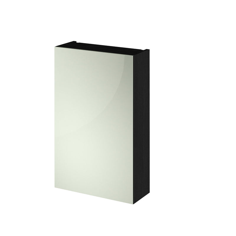 Nuie Fusion 450mm Wall Hung Mirror Cabinet in Charcoal Black (OFF616)