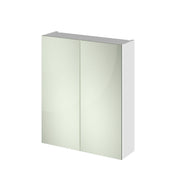 Nuie Fusion 600mm Wall Hung 50/50 Mirror Cabinet in Gloss White (OFF117)