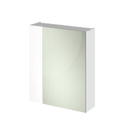 Nuie Fusion 600mm Wall Hung Single Door Mirror Cabinet in Gloss White (OFF118)