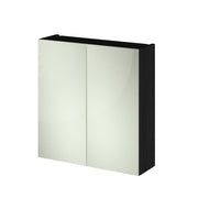 Nuie Fusion 800mm Wall Hung 50/50 Mirror Cabinet in Charcoal Black (OFF619)
