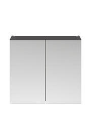 Nuie Fusion 800mm Wall Hung 50/50 Mirror Cabinet in Gloss Grey (OFF919)