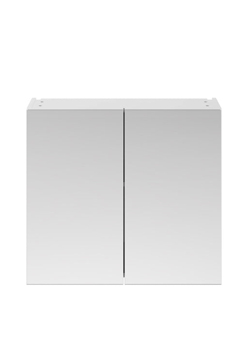 Nuie Fusion 800mm Wall Hung 50/50 Mirror Cabinet in Gloss White (OFF119)