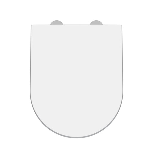Nuie Gloss White D-Shaped Soft Close Toilet Seat with Quick Release Hinge (NTS007)