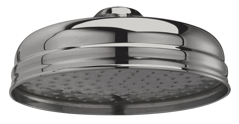 Nuie Brushed Pewter 200mm Fixed Shower Head — HEAD721