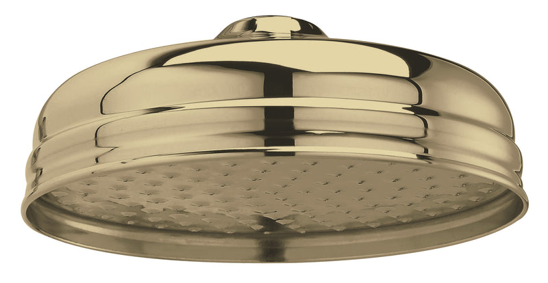 Nuie Brushed Brass 200mm Fixed Shower Head — HEAD821