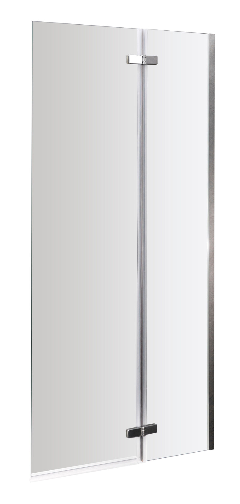 Nuie Chrome Hinged Bath Screen 760mm 5mm