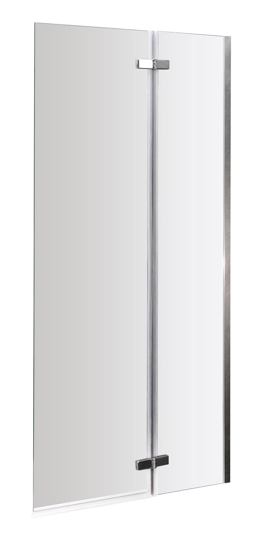 Nuie Chrome Hinged Bath Screen 760mm 5mm