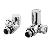Nuie Chrome Corner Radiator Valve Pack — HT321
