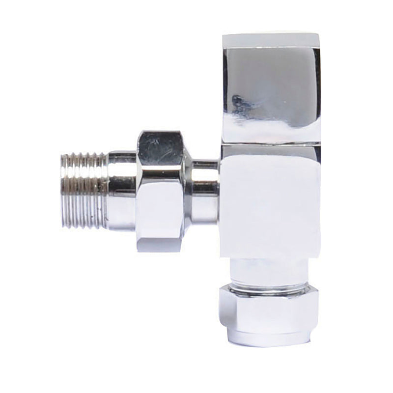 Nuie Chrome Angled Radiator Valve Pack — HT324