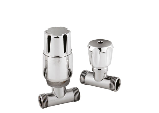 Nuie Chrome Straight Radiator Valve Pack — HT325