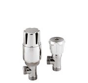 Nuie Chrome Angled Thermostatic Radiator Valve Pack — HT326