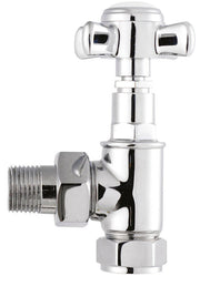 Nuie Crosshead Chrome Angled Radiator Valve Pack — HT336
