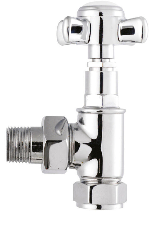 Nuie Crosshead Chrome Angled Radiator Valve Pack — HT336