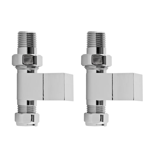 Nuie Chrome Straight Radiator Valve Pack — HT347