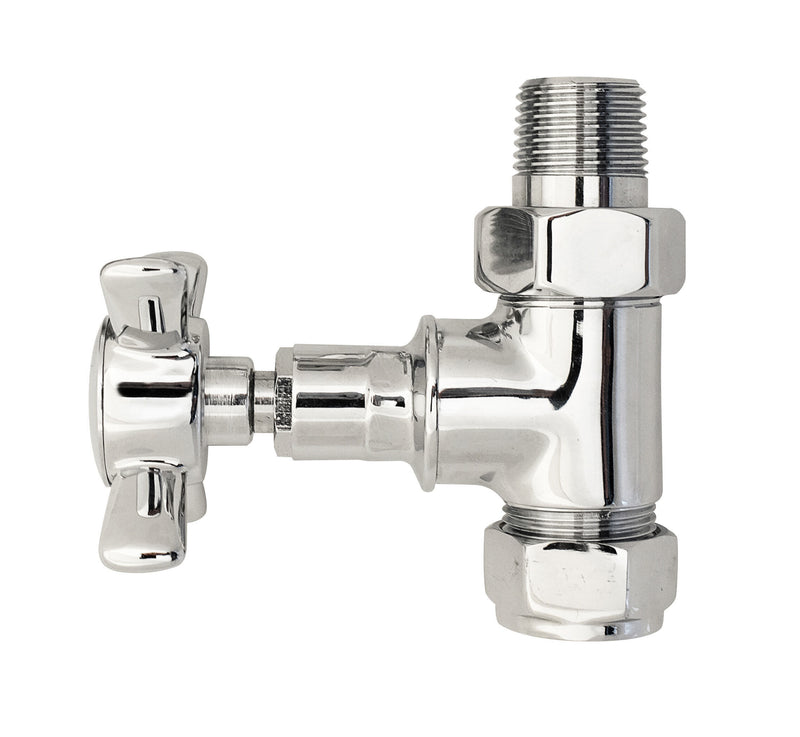 Nuie Chrome Crosshead Straight Radiator Valve Pack — HT379