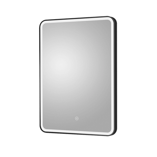 Nuie Hydrus Black framed LED touch sensor mirror 700 x 500mm