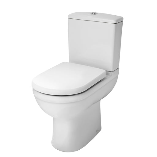 Nuie Ivo comfort height close coupled toilet pan and cistern in white