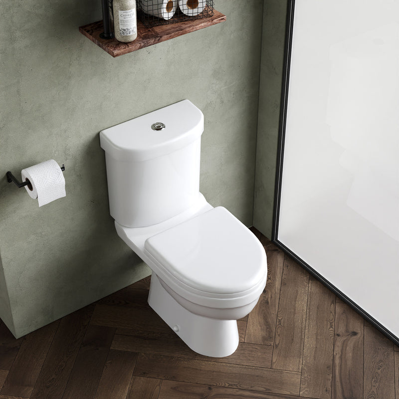 Nuie Ivo rimless close coupled toilet lifestyle view