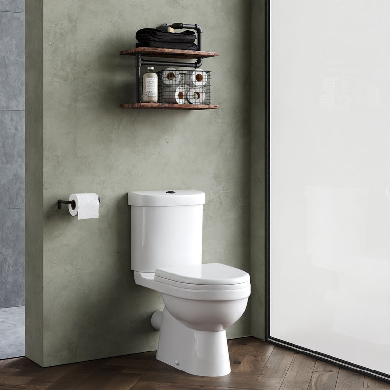 Nuie Ivo rimless close coupled toilet fitted in a family bathroom
