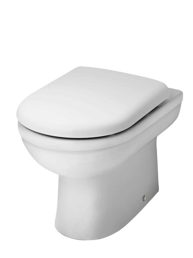 Nuie Ivo round back to wall toilet pan in white