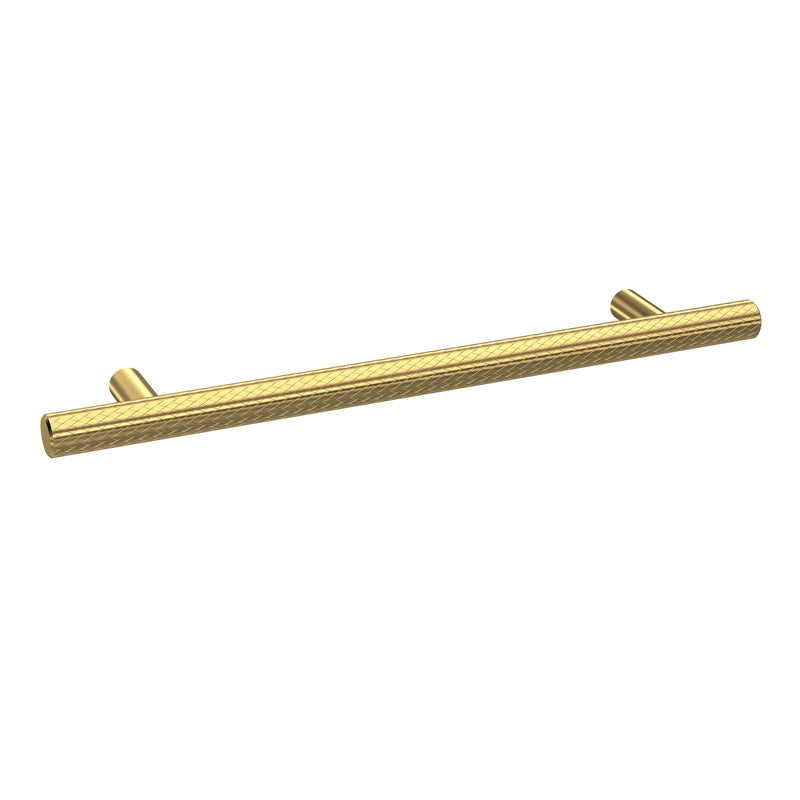 Nuie Knurled Bar Furniture Handles (All Sizes) in 160mm Brushed Brass (H031)