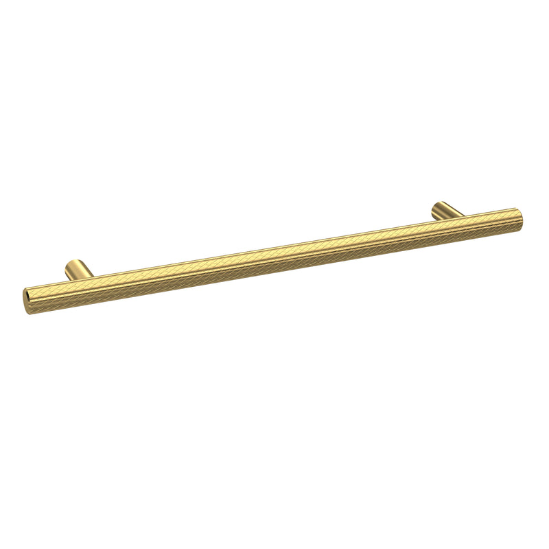 Nuie Knurled Bar Furniture Handles (All Sizes) in 192mm Brushed Brass (H032)