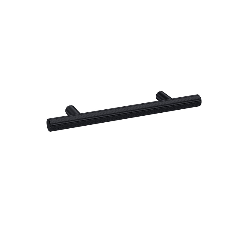 Nuie Knurled Bar Furniture Handles (All Sizes) in 96mm Black (H020)