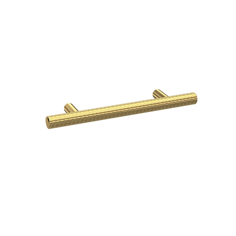 Nuie Knurled Bar Furniture Handles (All Sizes) in 96mm Brushed Brass (H030)