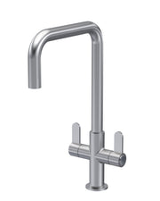 Nuie Kosi Kitchen Mixer Tap Twin Lever in Brushed Nickel (KSI605DL)