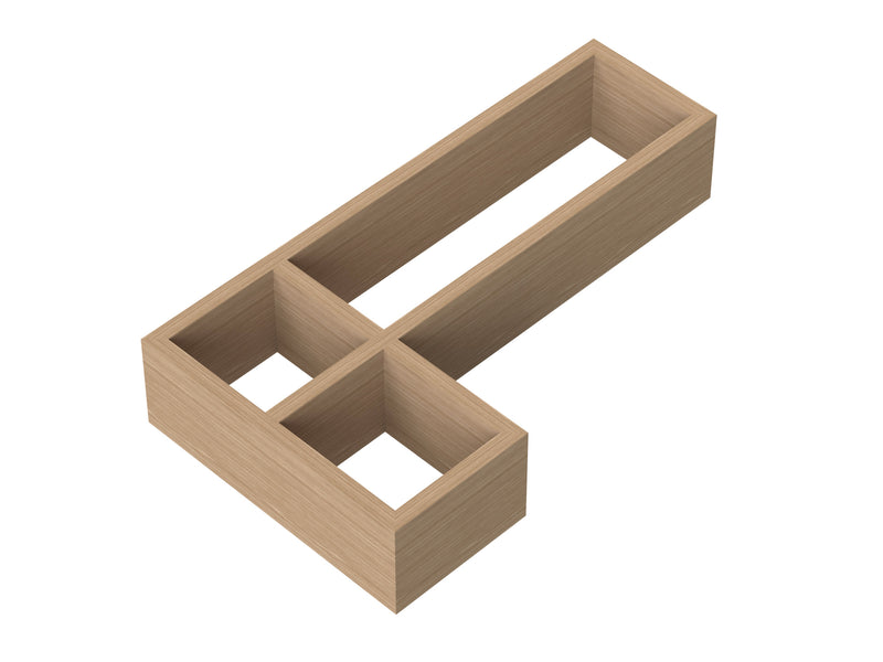 Nuie L-Shaped Bamboo Furniture Drawer Organiser (DDL300)