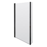Nuie L-Shaped Bath Screen - Matt Black Hinged