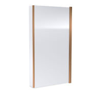 Nuie L-Shaped Bath Screen - Brushed Bronze Hinged with Fixed Return
