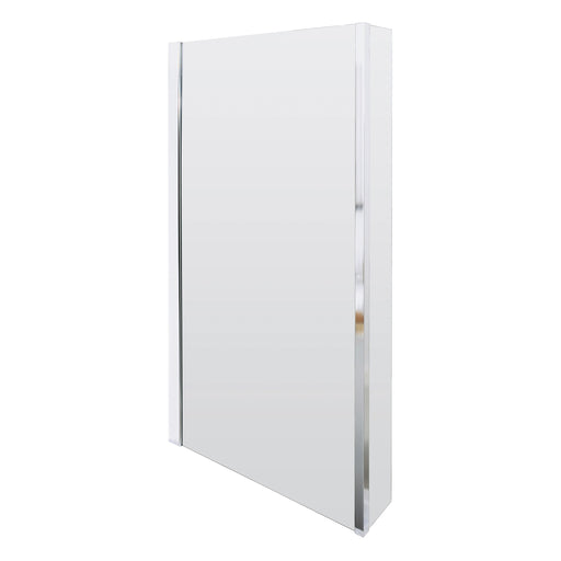 Nuie L-Shaped Bath Screen - Chrome Fixed