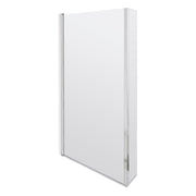 Nuie L-Shaped Bath Screen - Chrome Hinged